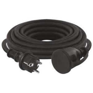 Emos Kábel predlžovací neoprénový čierny 1 zásuvka 3x1