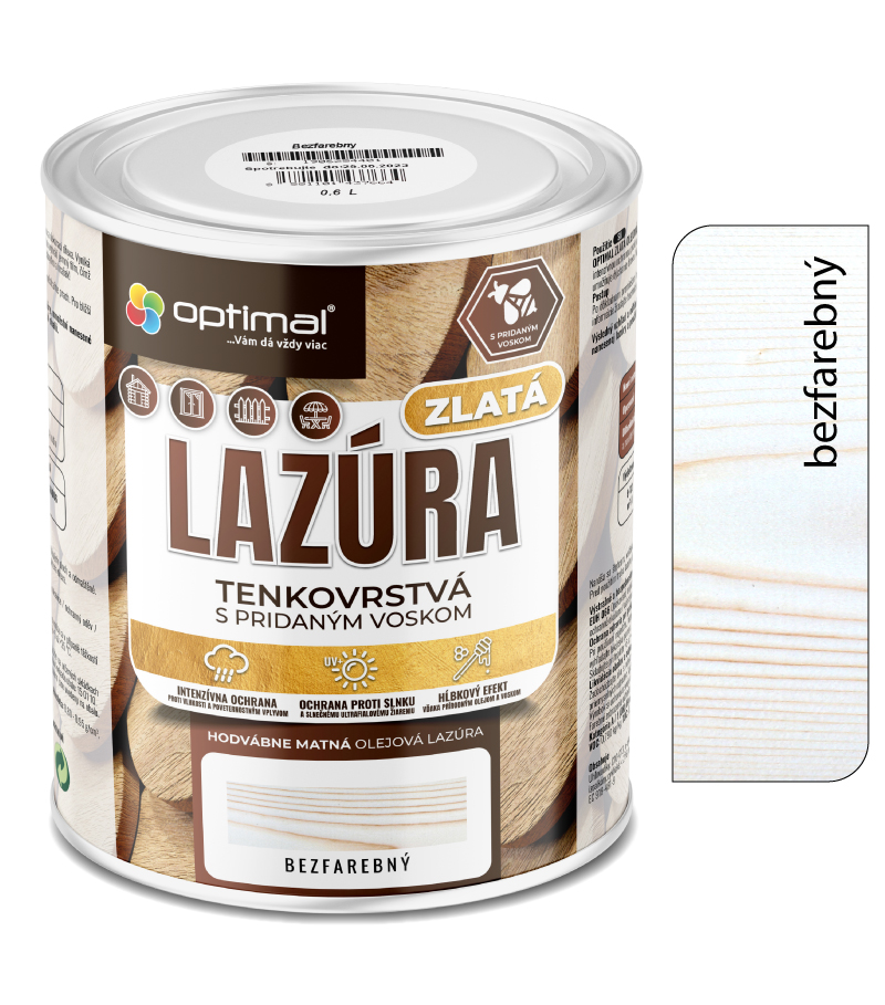 Optimal Zlatá lazúra Bezfarebná 2
