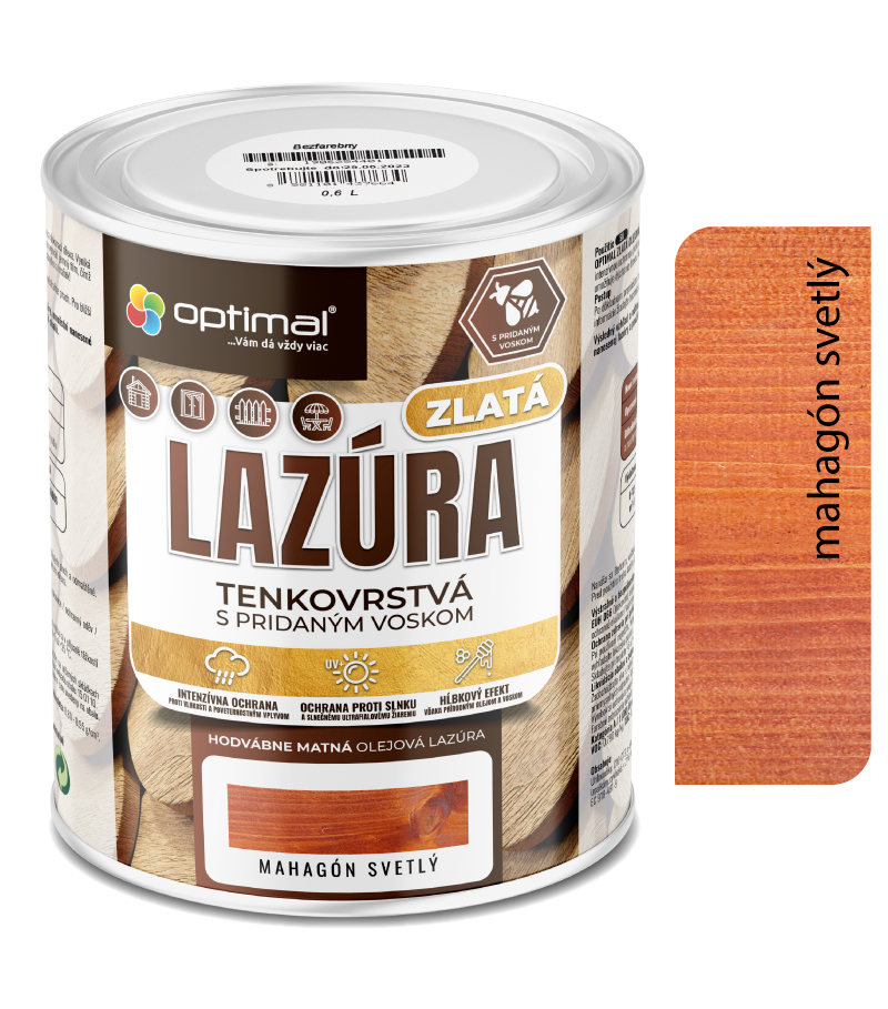 Optimal Zlatá lazúra Mahagón 2