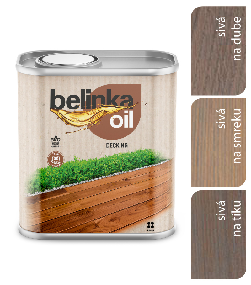 Belinka Oil Decking 205 sivá - Olej na terasy a záhradný nábytok 0