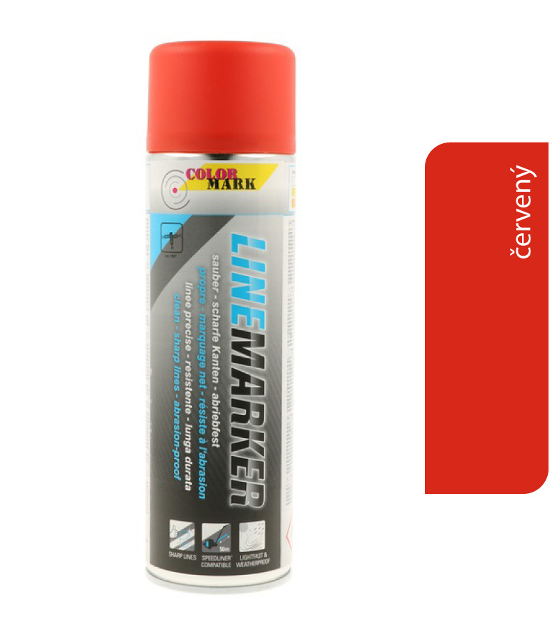 Color-Mark Linemarker červený 500ml - značkovač