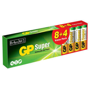 GP Super Batéria alkalická AA 8+4ks