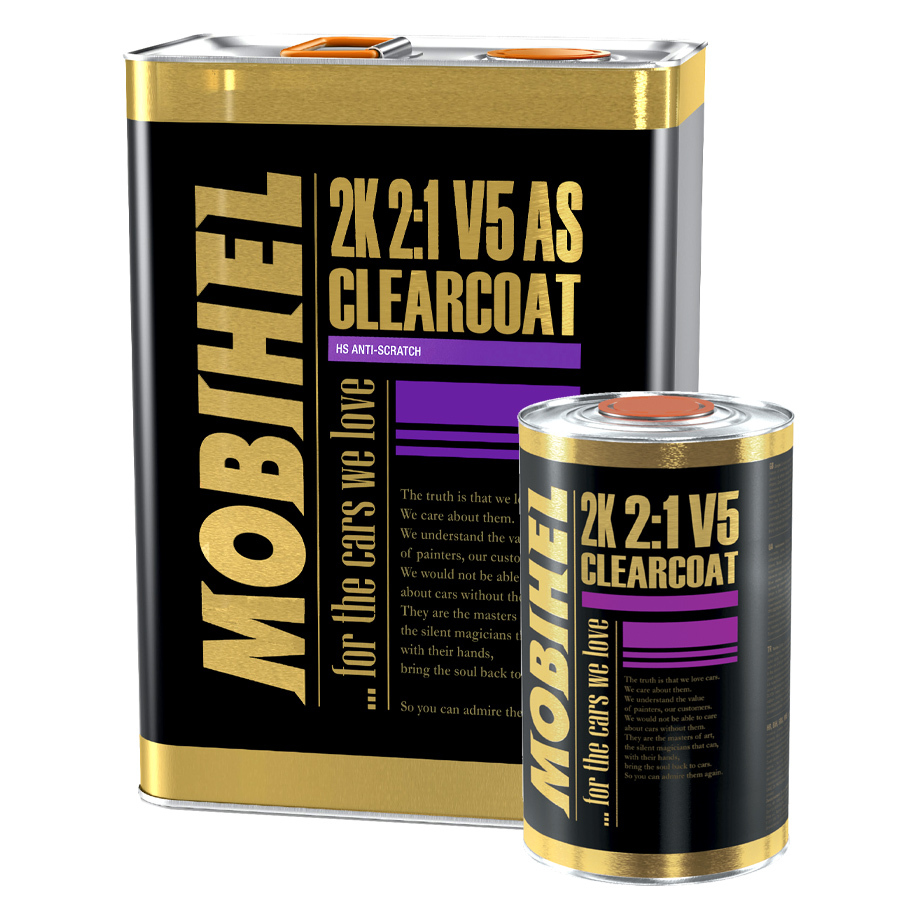 Mobihel 2k 2:1 bezfarebný lak V5 AS 1l