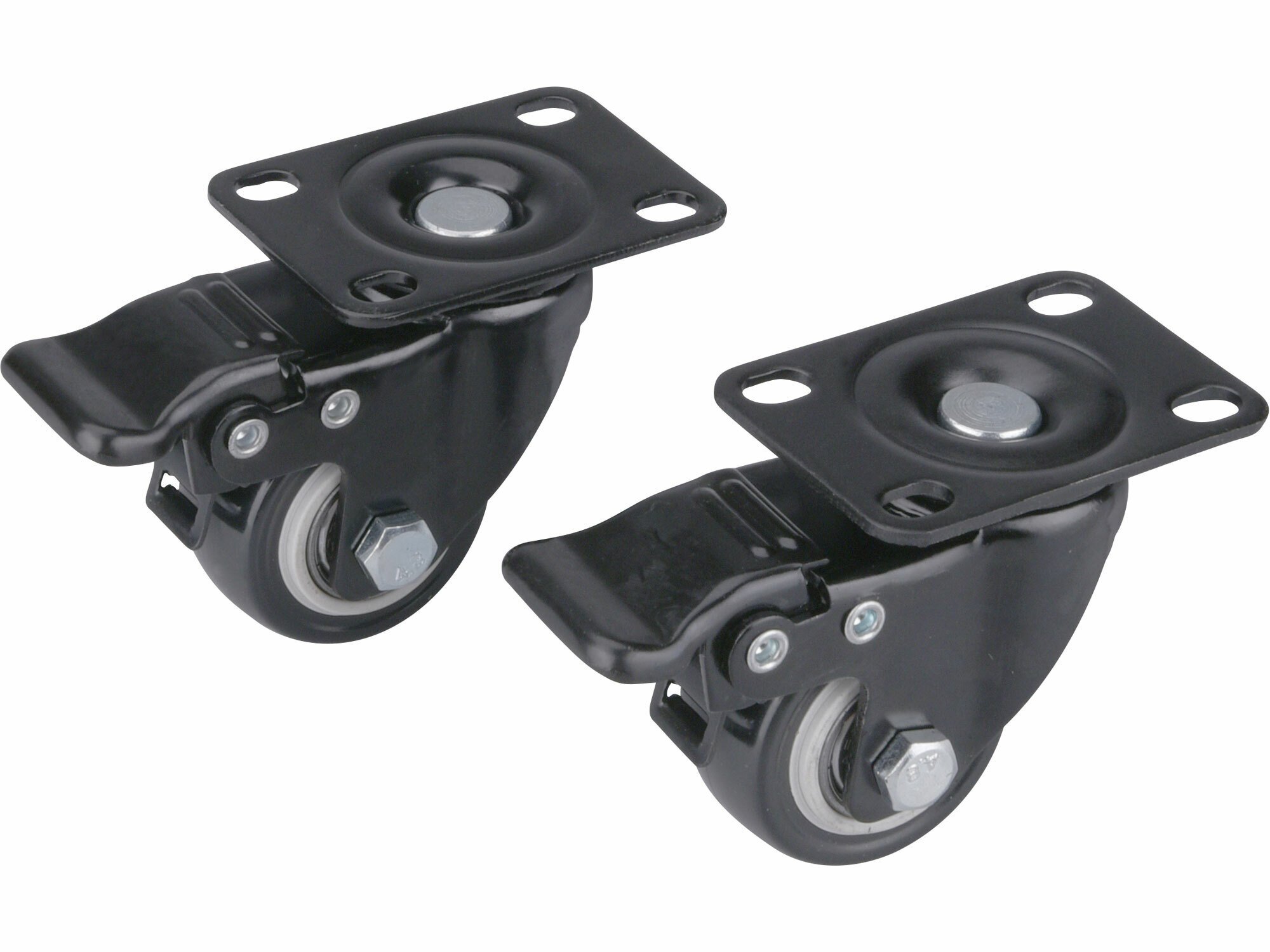 Extol Koliečka otočné s PVC obručou a brzdou sada 2ks priemer 40mm