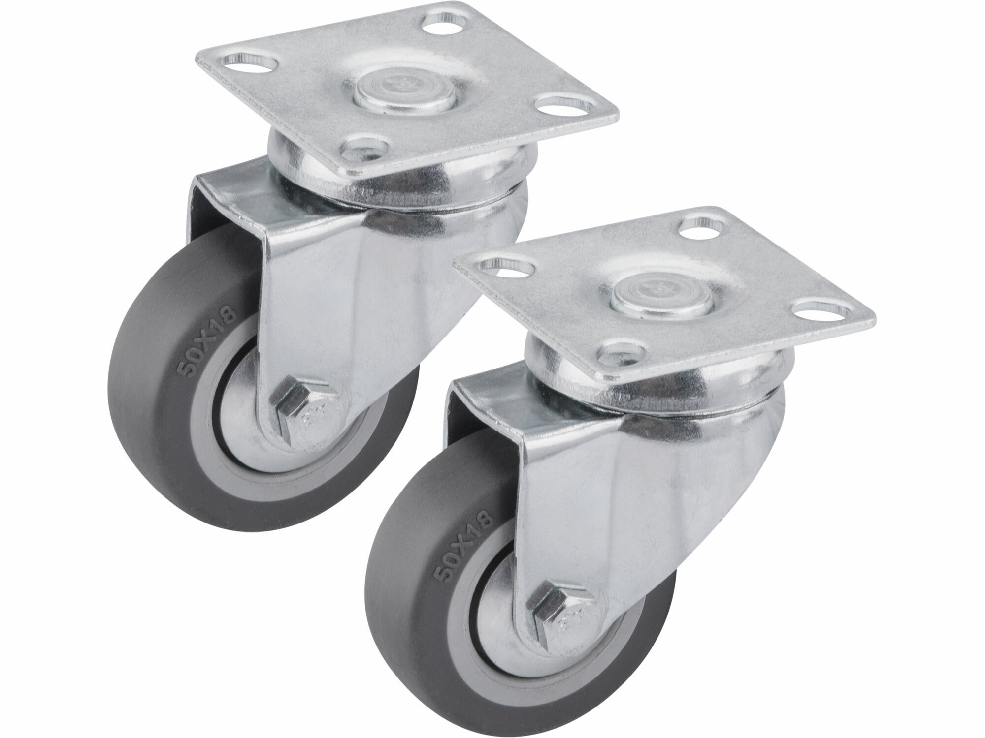 Koliesko nábytkové otočné 50mm 2ks šedé