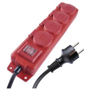 Emos Kábel predlžovací gumový s vypínačom 4-zásuvky 3x1