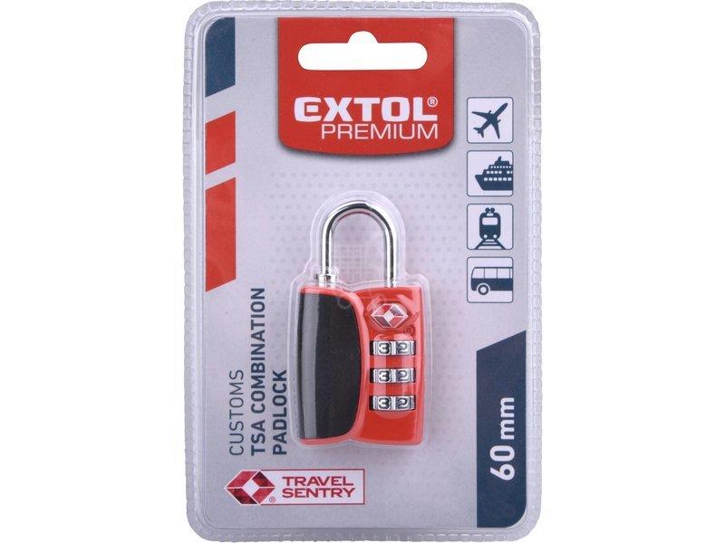 Extol Premium Zámok číselný na batožinu s TSA zámkom 8857301