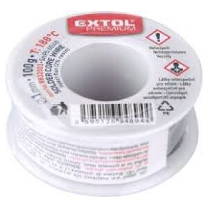 Extol Premium Drôt spájkovací trubičkový 60% Sn / 40% Pb R1mm 100g 8832003