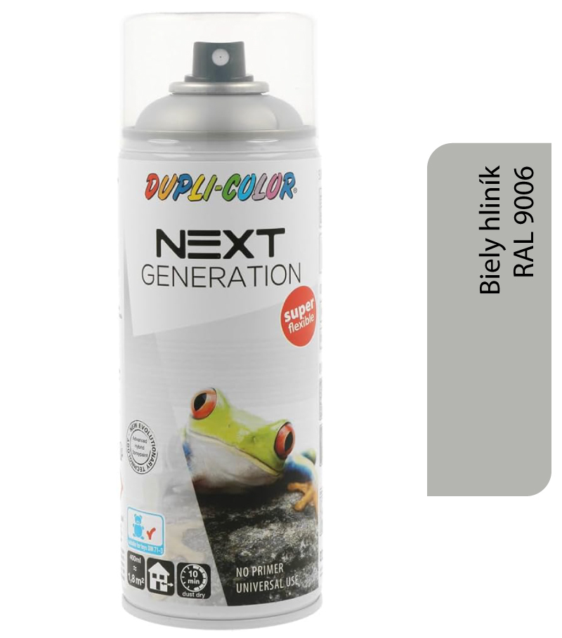 Dupli-Color Next RAL9006 biely hliník 400ml