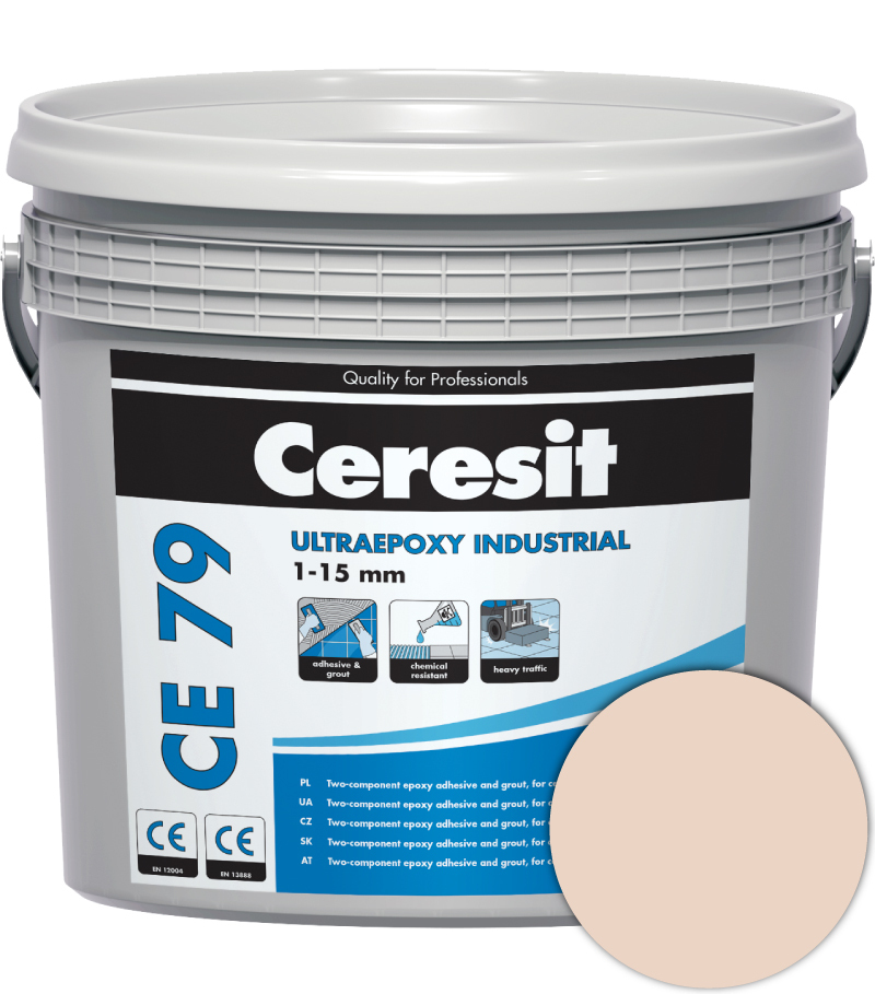 Ceresit CE 79 UltraEpoxy Industrial bahama 5kg Dvojzložková epoxidová chemicky odolná malta na lepenie a škárovanie obkladov a dlažieb