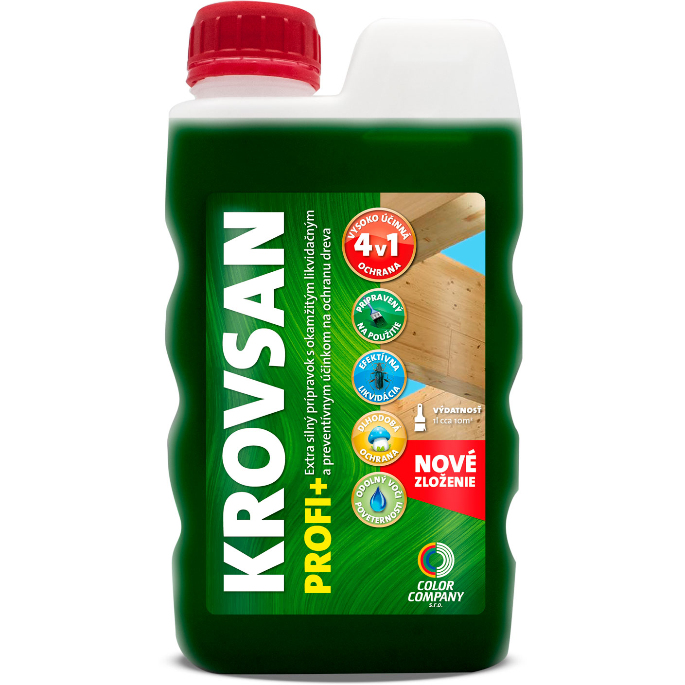 Krovsan Profi+ zelený - na ochranu dreva 1l