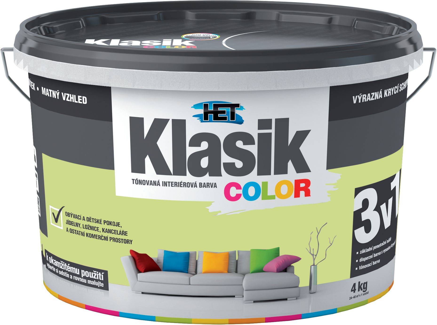 Het Klasik Color 0528 zelený pistáciový 4kg - dopredaj
