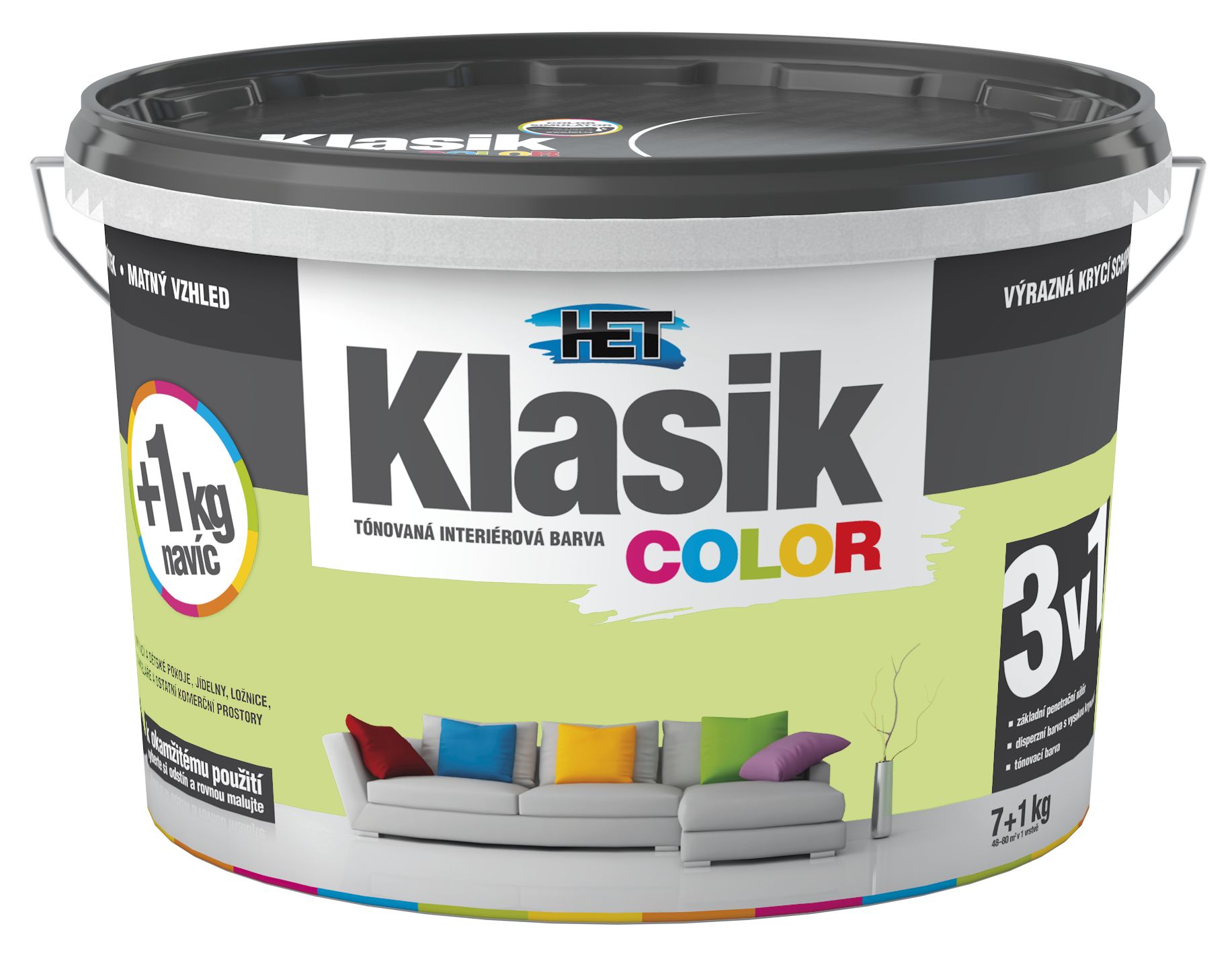 Het Klasik Color 0528 zelený pistáciový 7kg+1kg - dopredaj
