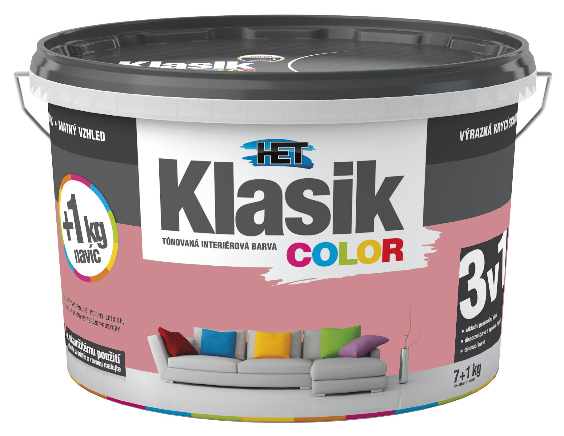 Het Klasik Color 0808 červený tehlový 7kg+1kg - dopredaj