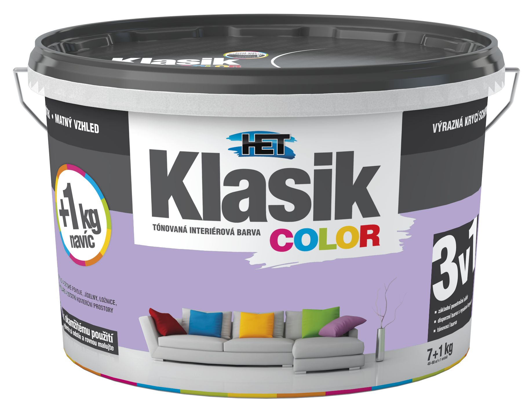 Het Klasik Color 0327 fialový lila 7kg+1kg - dopredaj