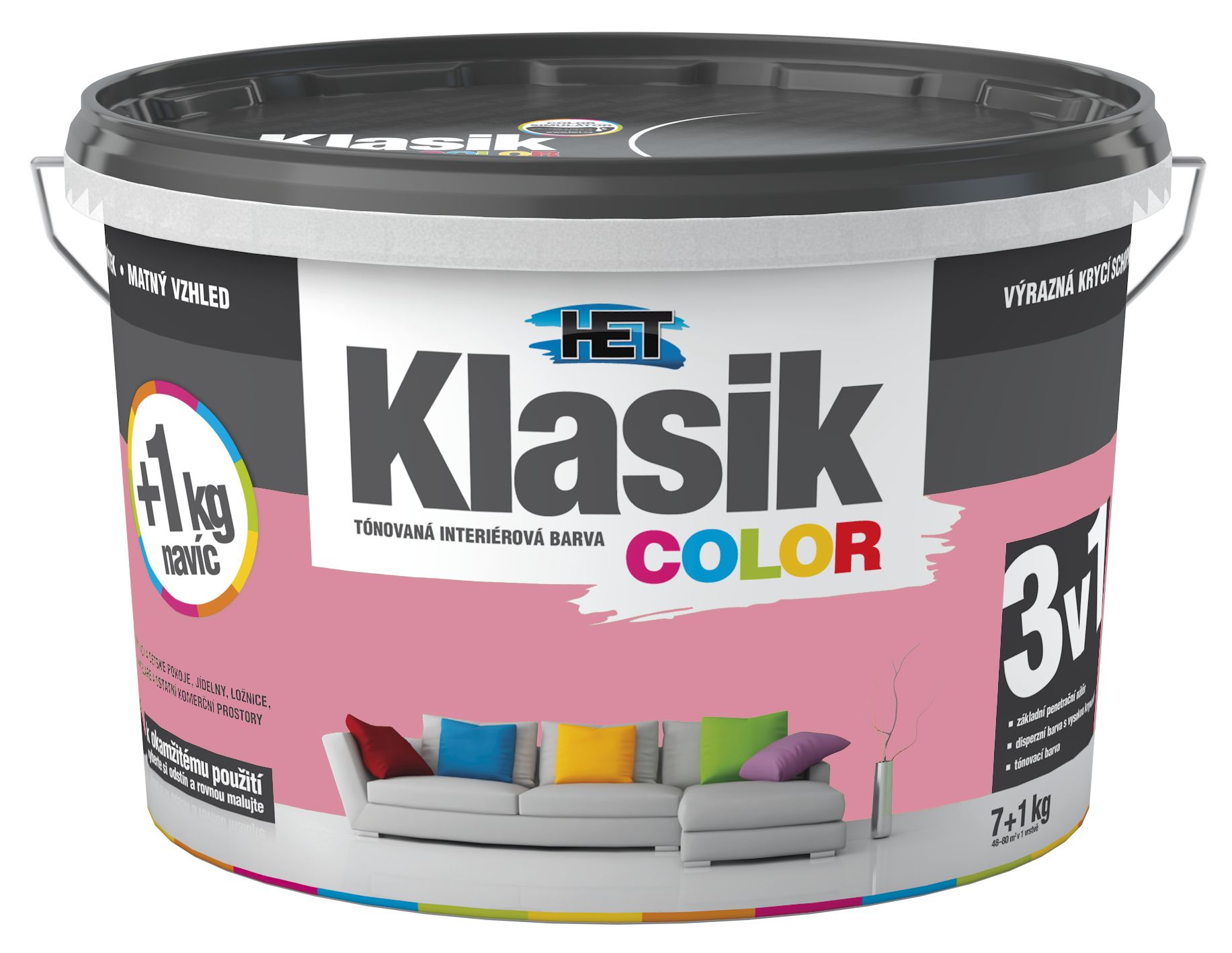 Het klasik color 0837 ružový 7kg+1kg - dopredaj