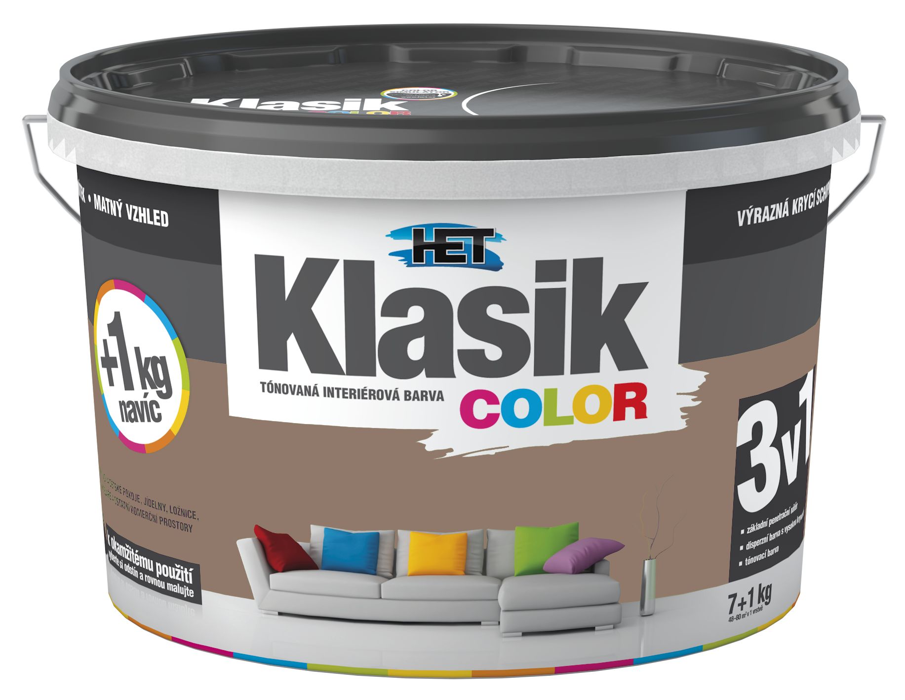 Het Klasik Color 0297 hnedý nugátový 7kg+1kg - dopredaj