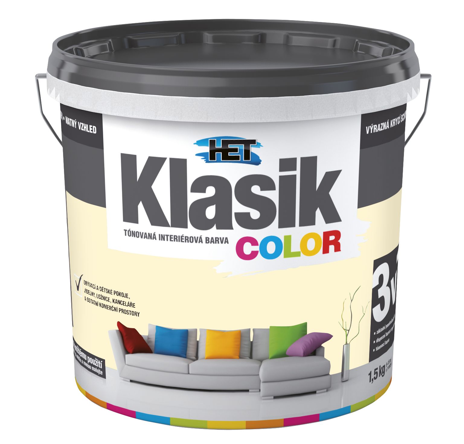 Het Klasik Color 0667 žltý vanilkový 1