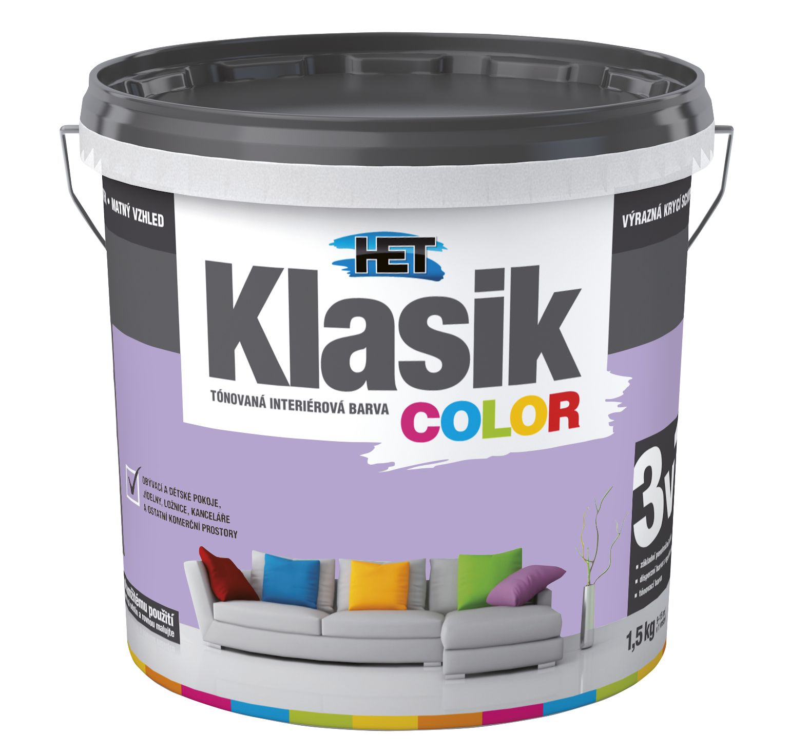 Het Klasik Color 0327 fialový lila 1
