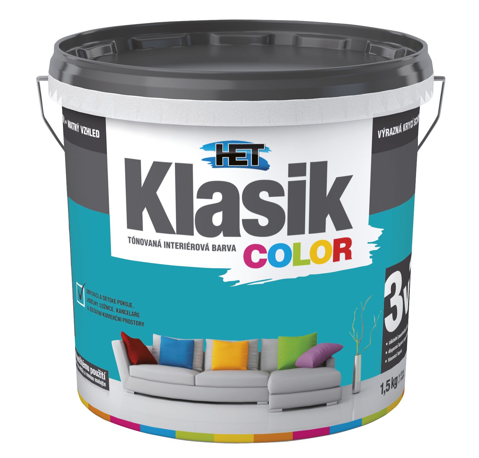 Het Klasik Color 0588 zelený tyrkysový 1