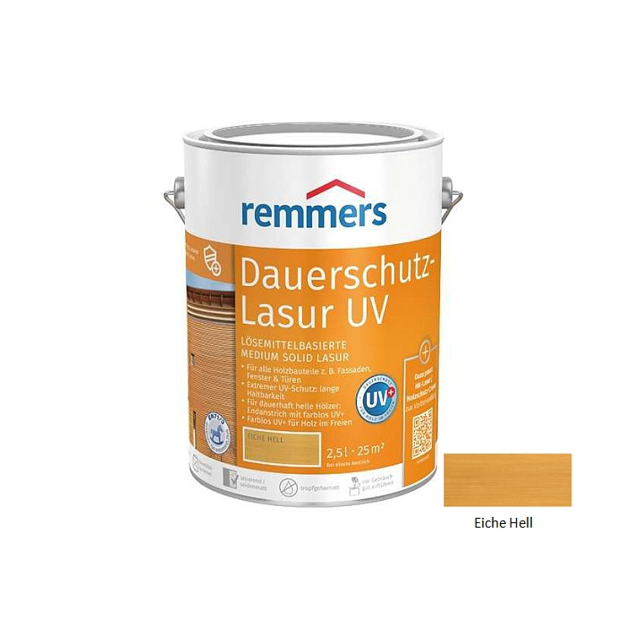 REMMERS Dauerschutz-Lasur UV Eiche Hell-dub stredný strednovrstvá UV lazúra 0