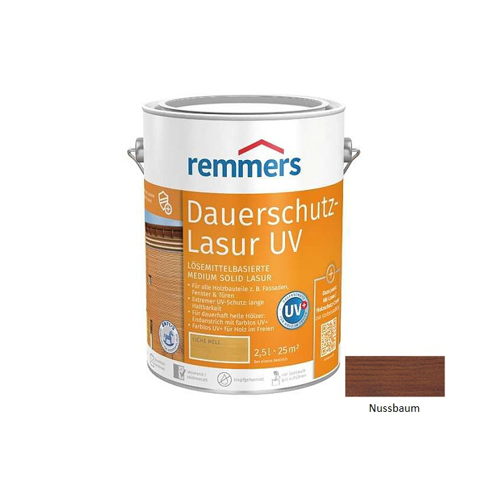 REMMERS Dauerschutz-Lasur UV Nussbaum-orech strednovrstvá UV lazúra  0