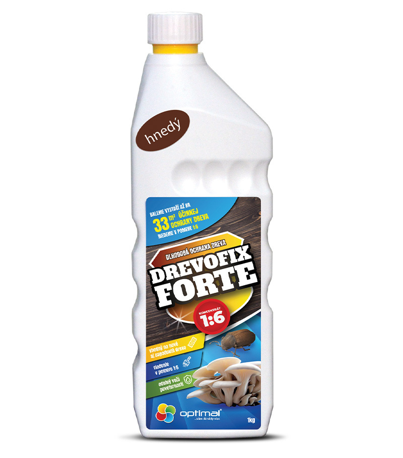 Optimal Drevofix FORTE 1kg Hnedý - koncentrát 1:6 Optimal Drevofix FORTE 1kg Hnedý - koncentrát 1:6