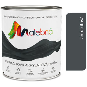 Malebná 0182 antracit - Vrchná akrylátová pololesklá farba 0