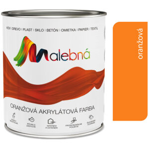 Malebná 0742 oranžová - Vrchná akrylátová pololesklá farba 0