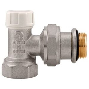 Ventil radiátorový škrtiaci rohový 1/2` Cr s O-krúžkom