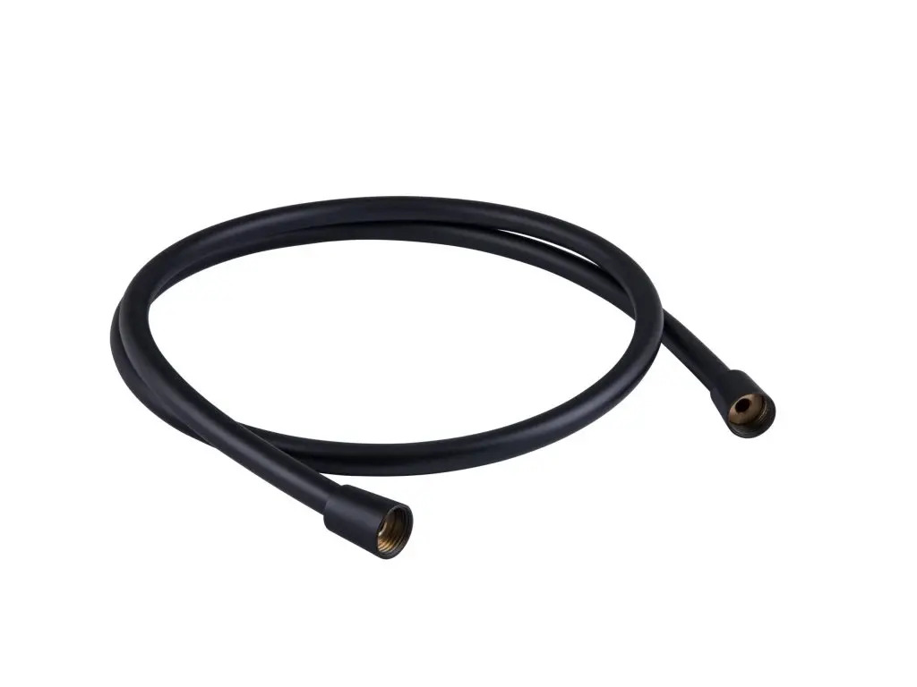 Hadica sprchová 150cm čierna matná PVC