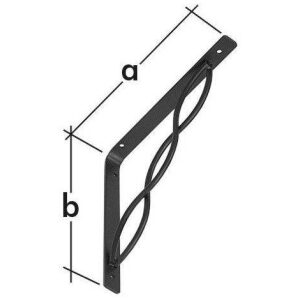 Konzola WPRP 200 so zaplietanou vzperou 200x200 čierna