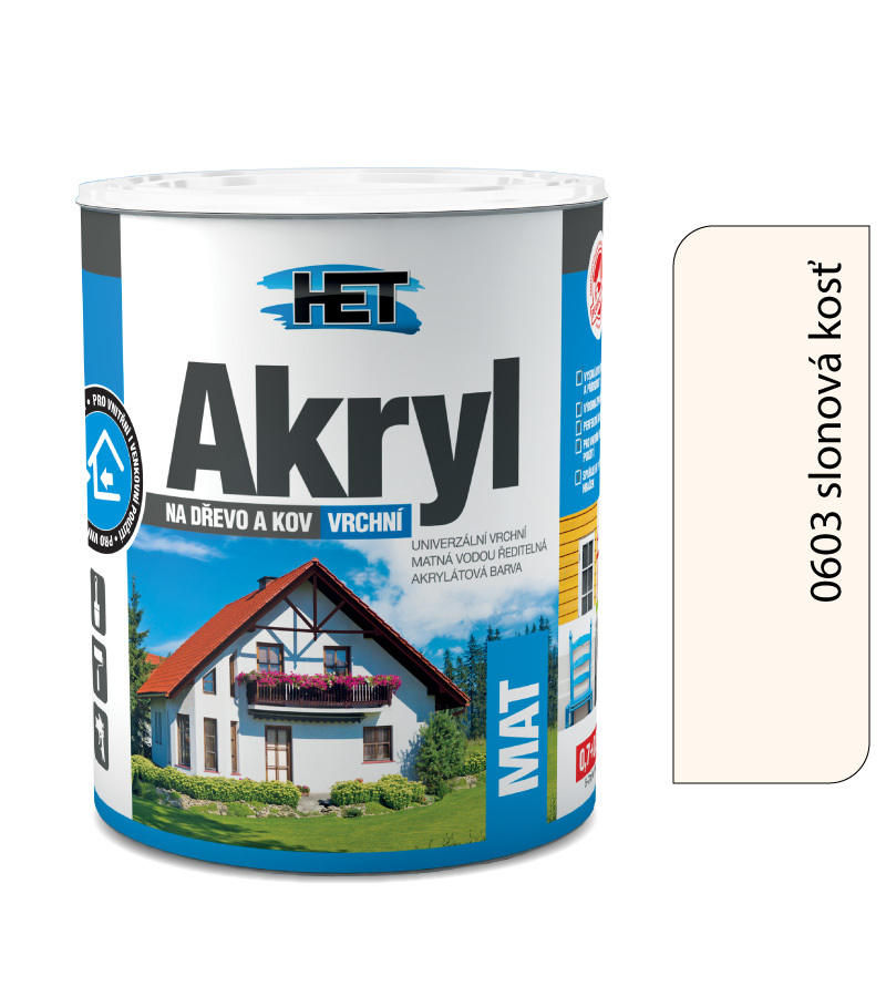 Het Akryl mat 0603 slonová kosť 0