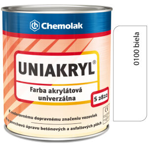 S2822 Uniakryl 0100 biela - Farba na značenie ciest