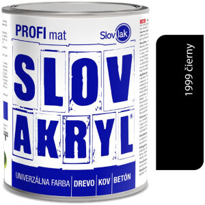 Slovakryl Profi Mat čierny 0199/RAL 9005 0