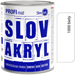 Slovakryl Profi Mat biely 0100/RAL 9003 0