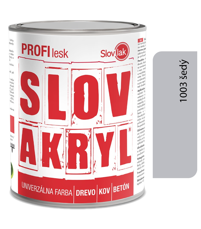 Slovakryl Profi Lesk šedý 1003/RAL 7035 0