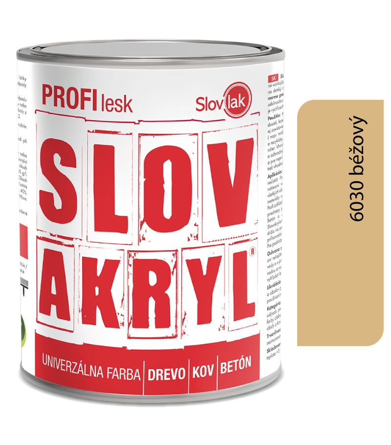 Slovakryl Profi Lesk béžový 6030/RAL1015 0