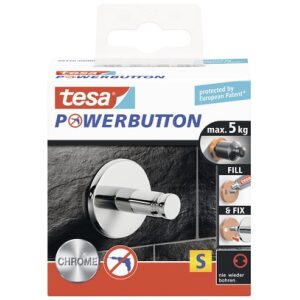 Tesa Powerbutton háčik Small chróm