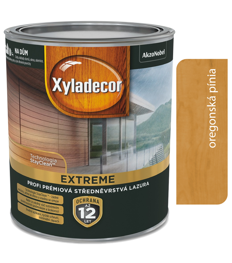 Xyladecor EXTREME Oregonská pínia profi strednovrstvová lazúra 0