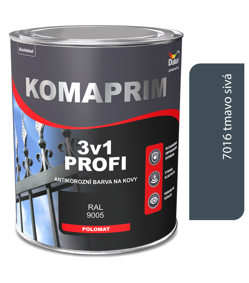 Komaprim 3v1 PROFI tmavo šedý 0