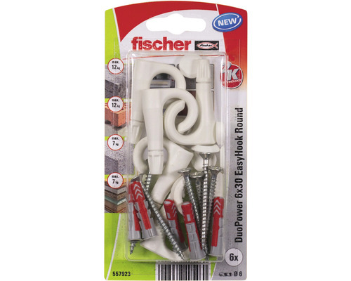 Duopower blister EasyHook 6x30 guľatý háčik 6