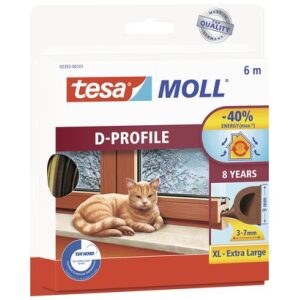 Tesniene na okná guma-D profil hnedé 6m