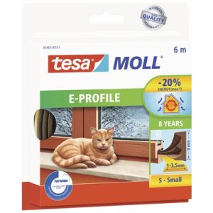 Tesniene na okná guma-E profil hnedé 6m