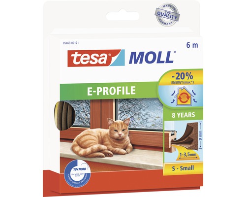 Tesniene na okná guma-E profil hnedé 6m