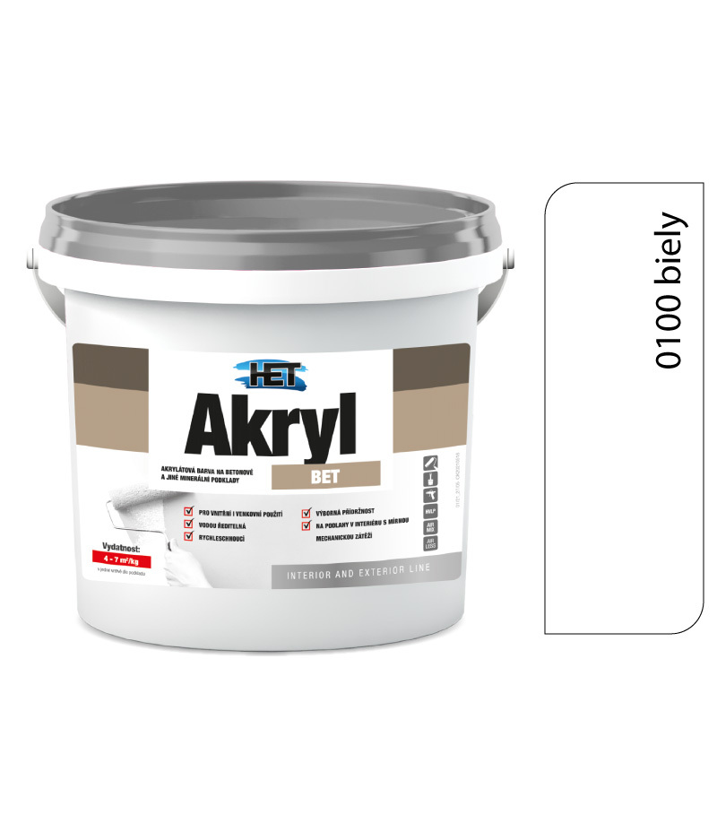 Het akryl BET 0100 biela 1kg