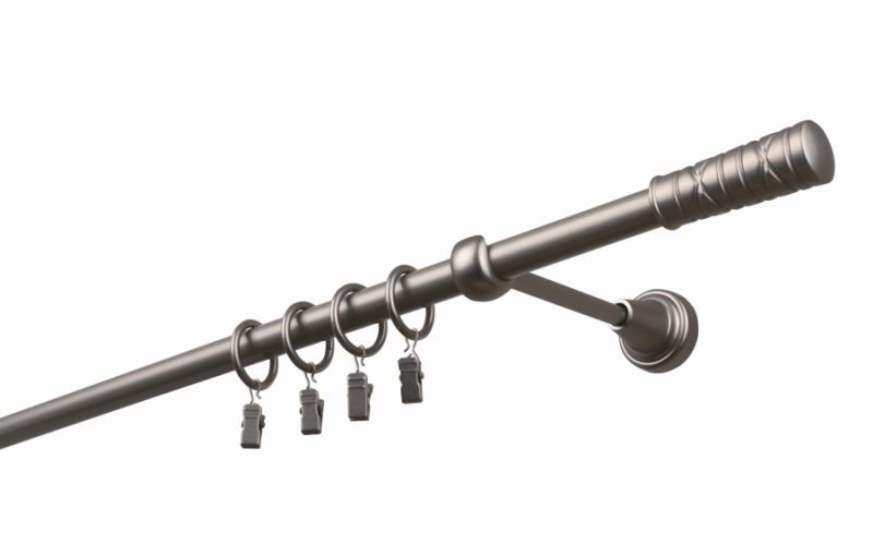 Garniža komplet 200cm 16mm I striebro matná