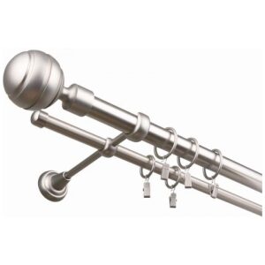 Garniža komplet 200cm 16mm II striebro matná