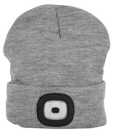 Strend Pro Čiapka LED šedá 4xSMD USB nabíjanie