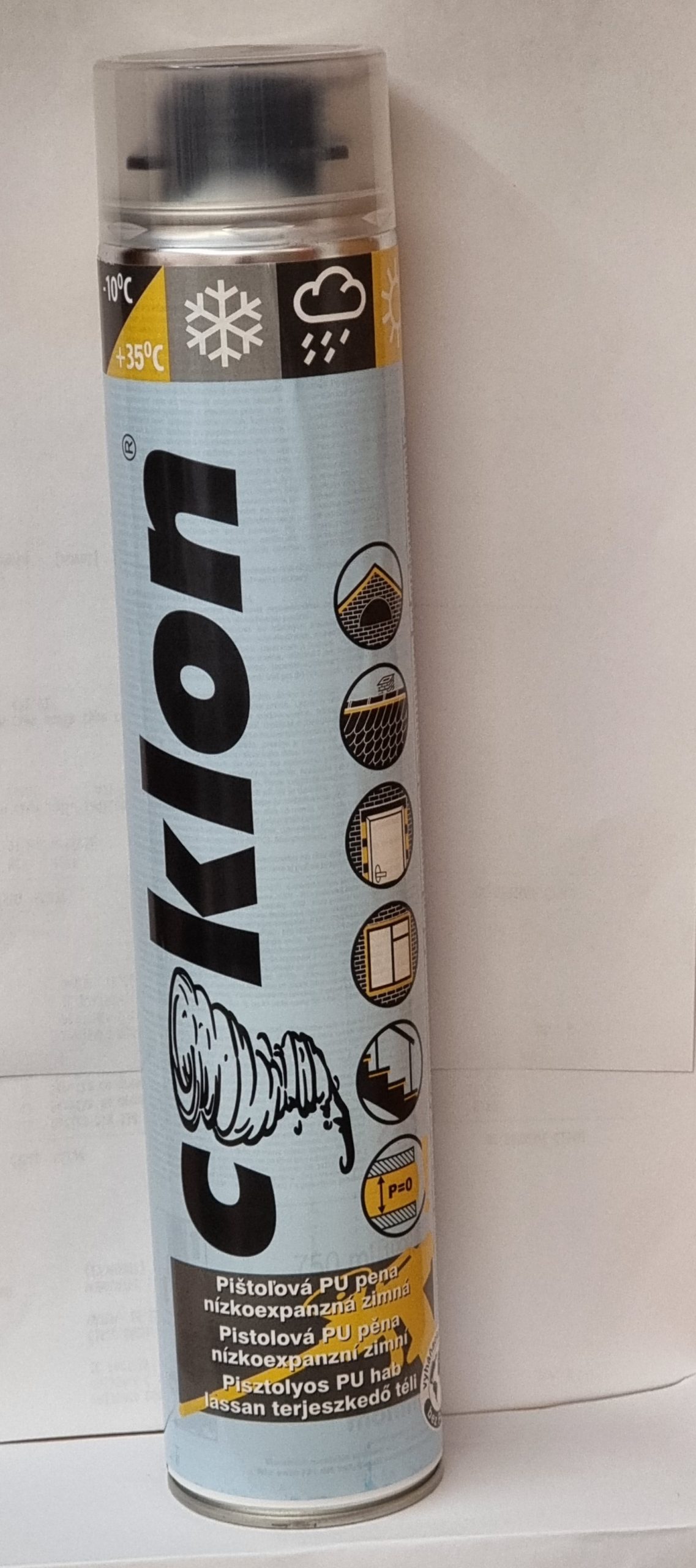 Cyklon Pu pena 750ml Nízkoexpanzná zimná Cyklon Pu pena 750ml Nízkoexpanzná zimná